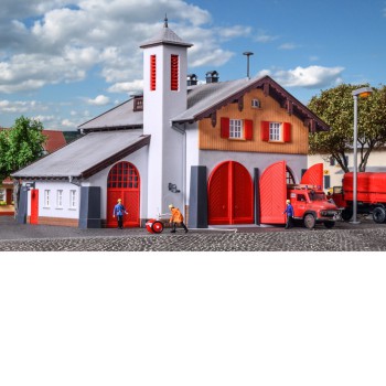 (Neu) Kibri 39214 Feuerwehrhaus mit Dorfgemeinschaftshaus,