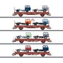 (Neu) Märklin 46406 Wagen-Set "Fahrzeugtransport" DR, Ep.IV,