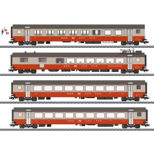 (Neu) Märklin 42190 Personenwagen-Set "Swiss Express", Ep.IV, (4 Wagen)