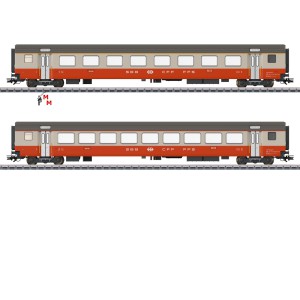 (Neu) Märklin 42191 Personenwagen-Set "Swiss Express", Ep.IV, (2 Wagen)