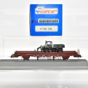 Roco 47180 Rungenwagen bel. mit Unimog, (70433)