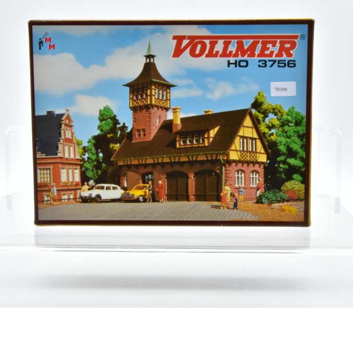 (Neu) Vollmer 3756 Gerätehalle mit Turm H0,