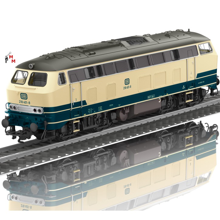 (Neu) Märklin 39215  Diesellok BR 218 DB, Ep.VI, blau/beige,