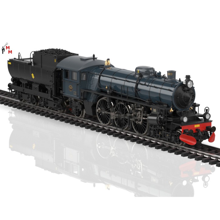 (Neu) Märklin 39490 Dampflok Litra F 1200 der SJ, Ep.VI, Museumsausführung,