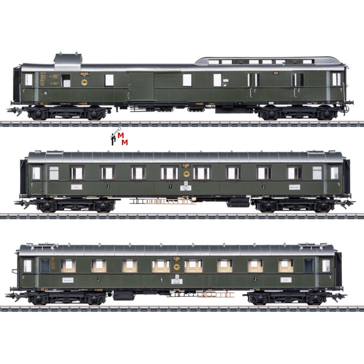 (Neu) Märklin 42490 Wagen-Set PwPost der DRG, Ep.II,