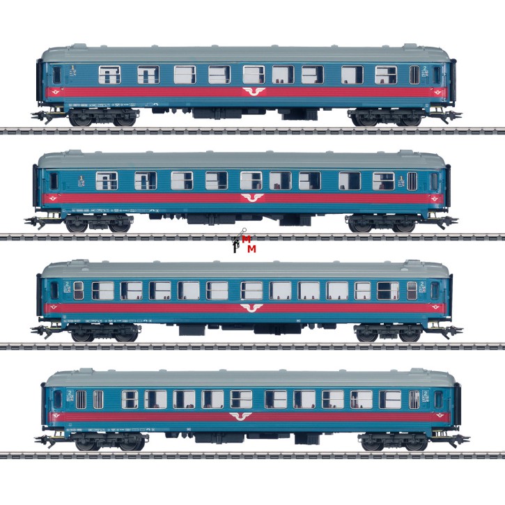 (Neu) Märklin 43789 Schnellzugwagen-Set der SJ, Ep.V,