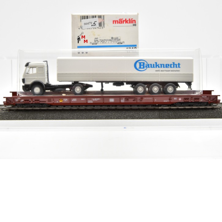 Märklin 4742.5 Niederflurwagen mit "Bauknecht" LKW, (66475)