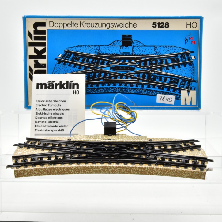 Märklin 5128 M-Doppelte Kreuzungsweiche, (78703)