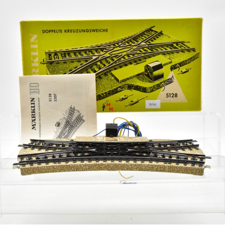 Märklin 5128 M-Doppelte Kreuzungsweiche, (78706)