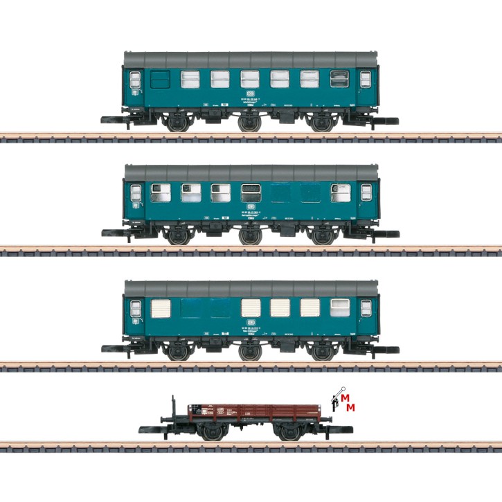 (Neu) Märklin Spur Z 87762 Wagen-Set "Bauzug" der DB, Ep.IV,